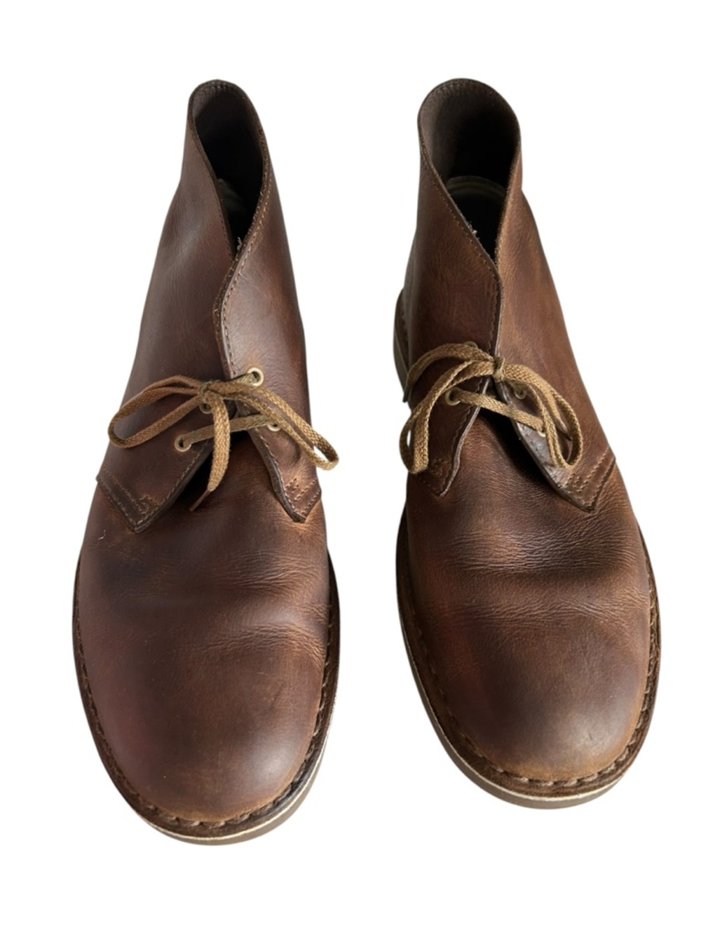 Clarks Beeswax Desert Chukka Brown Leather Boots Size 9.5 Men Eclectic Grandpa - Picture 3 of 10